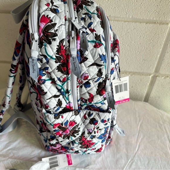 Set 2 Vera Bradley Essential Large Backpack  Vineyard Floral + Zip ID & Lanyard - Picture 9 of 16